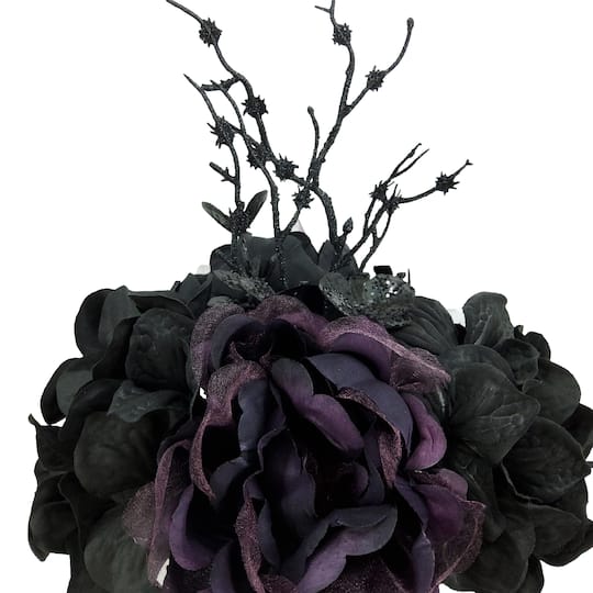 12" Black Hydrangea Mix Bouquet by Ashland®